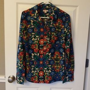 Merona abstract floral blouse